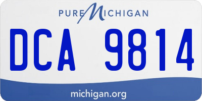 MI license plate DCA9814