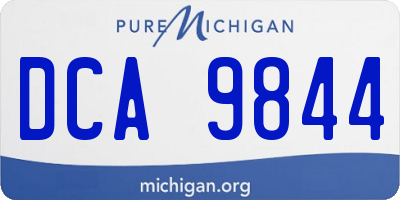 MI license plate DCA9844