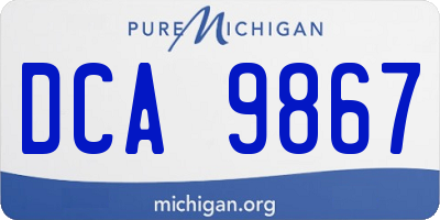 MI license plate DCA9867