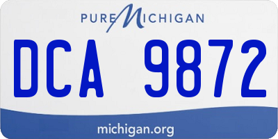 MI license plate DCA9872