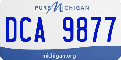 MI license plate DCA9877