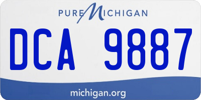 MI license plate DCA9887