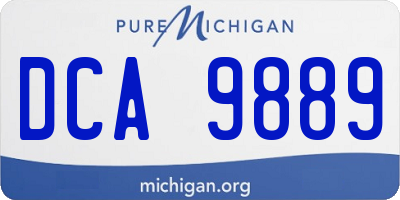 MI license plate DCA9889