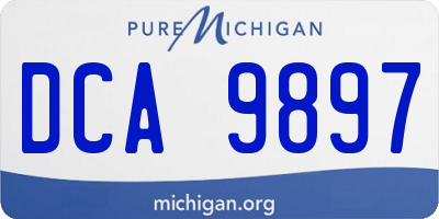MI license plate DCA9897