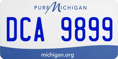 MI license plate DCA9899