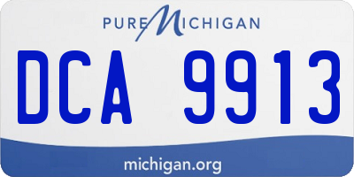 MI license plate DCA9913
