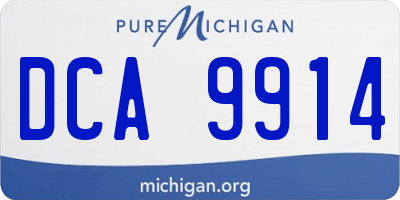 MI license plate DCA9914