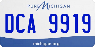 MI license plate DCA9919