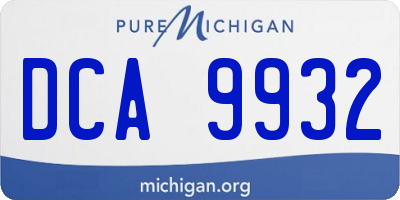MI license plate DCA9932