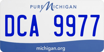 MI license plate DCA9977