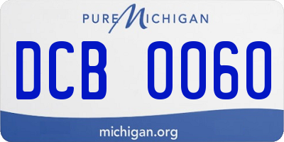MI license plate DCB0060