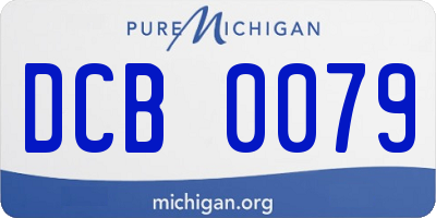MI license plate DCB0079