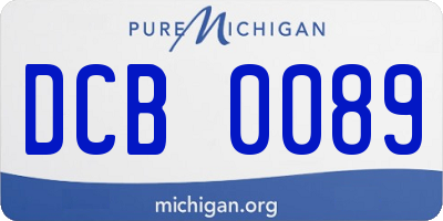 MI license plate DCB0089