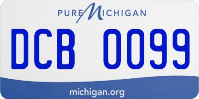 MI license plate DCB0099