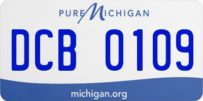 MI license plate DCB0109