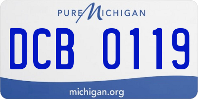 MI license plate DCB0119