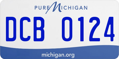 MI license plate DCB0124