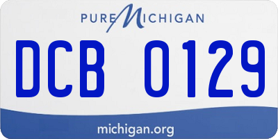 MI license plate DCB0129