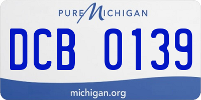 MI license plate DCB0139