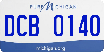 MI license plate DCB0140