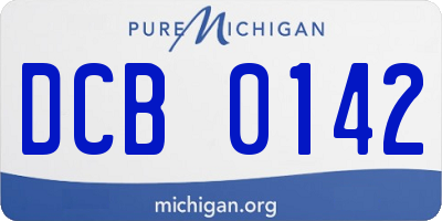 MI license plate DCB0142