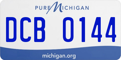 MI license plate DCB0144