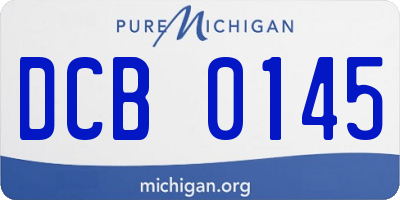 MI license plate DCB0145