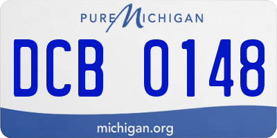 MI license plate DCB0148