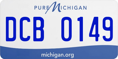 MI license plate DCB0149