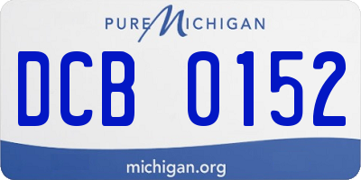 MI license plate DCB0152