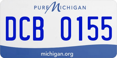 MI license plate DCB0155