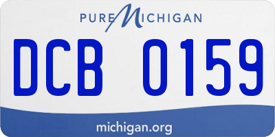 MI license plate DCB0159