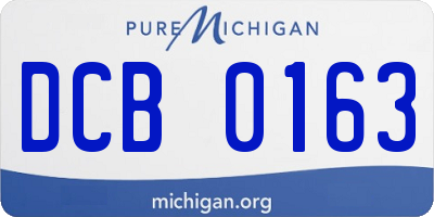 MI license plate DCB0163