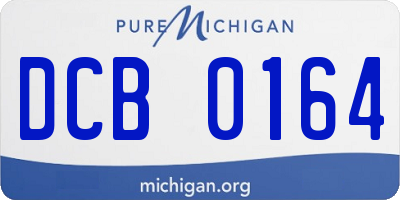 MI license plate DCB0164