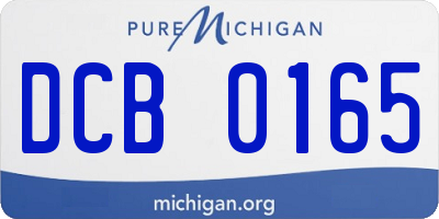 MI license plate DCB0165