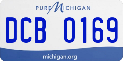 MI license plate DCB0169