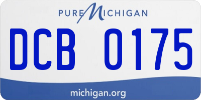 MI license plate DCB0175