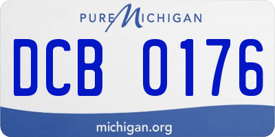 MI license plate DCB0176