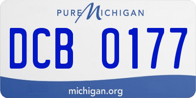 MI license plate DCB0177