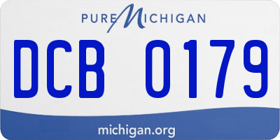 MI license plate DCB0179
