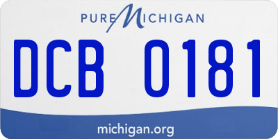 MI license plate DCB0181