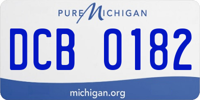 MI license plate DCB0182
