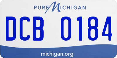 MI license plate DCB0184