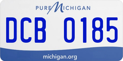 MI license plate DCB0185