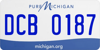 MI license plate DCB0187