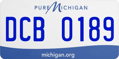 MI license plate DCB0189