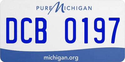 MI license plate DCB0197