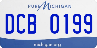 MI license plate DCB0199