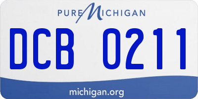 MI license plate DCB0211