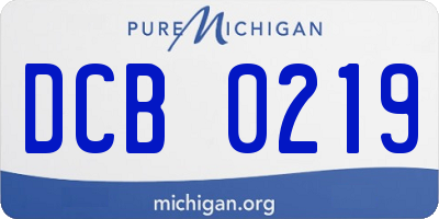 MI license plate DCB0219